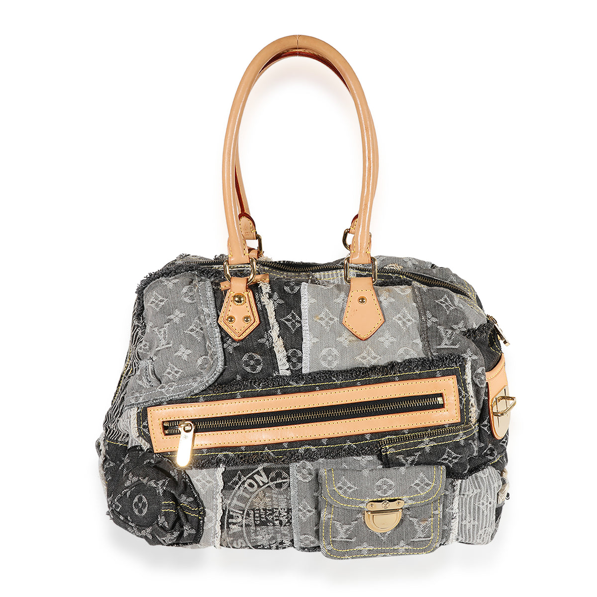 Louis Vuitton Bicolor Denim Patchwork Twist MM Bag – THE CLOSET